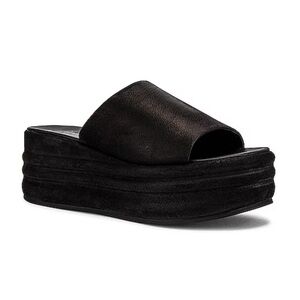 Free People Harbor Platform Sandal Black Size 39.5
